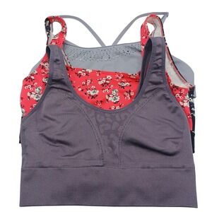 Victoria's Secret PINK Sports Bra Bundle Womens M Multicolor Excellent Floral